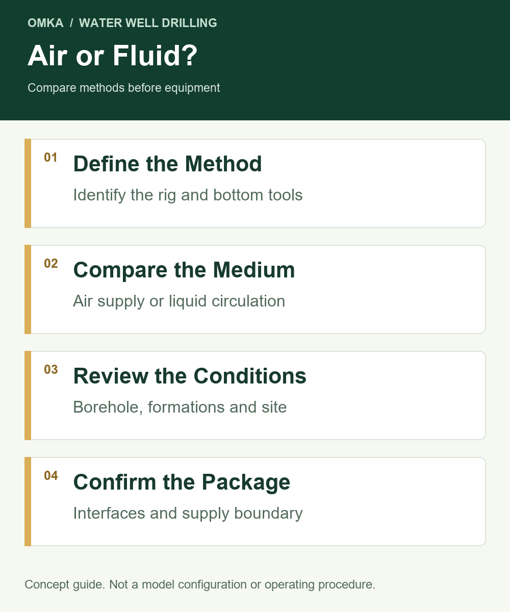 Air or Fluid?: Define the Method, Compare the Medium, Review the Conditions, Confirm the Package